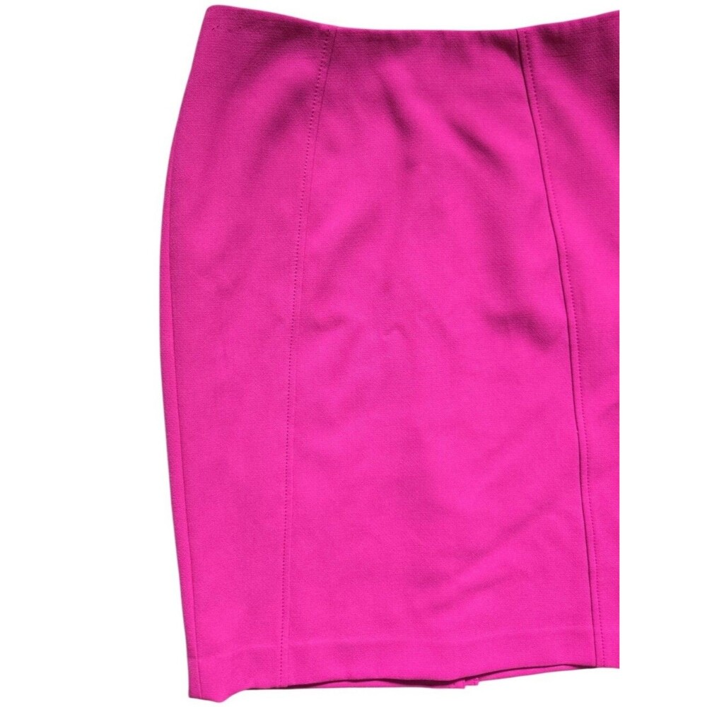 Halogen Skirt Pencil Stretch Fuschia Lined Zip Hot Pink - 4